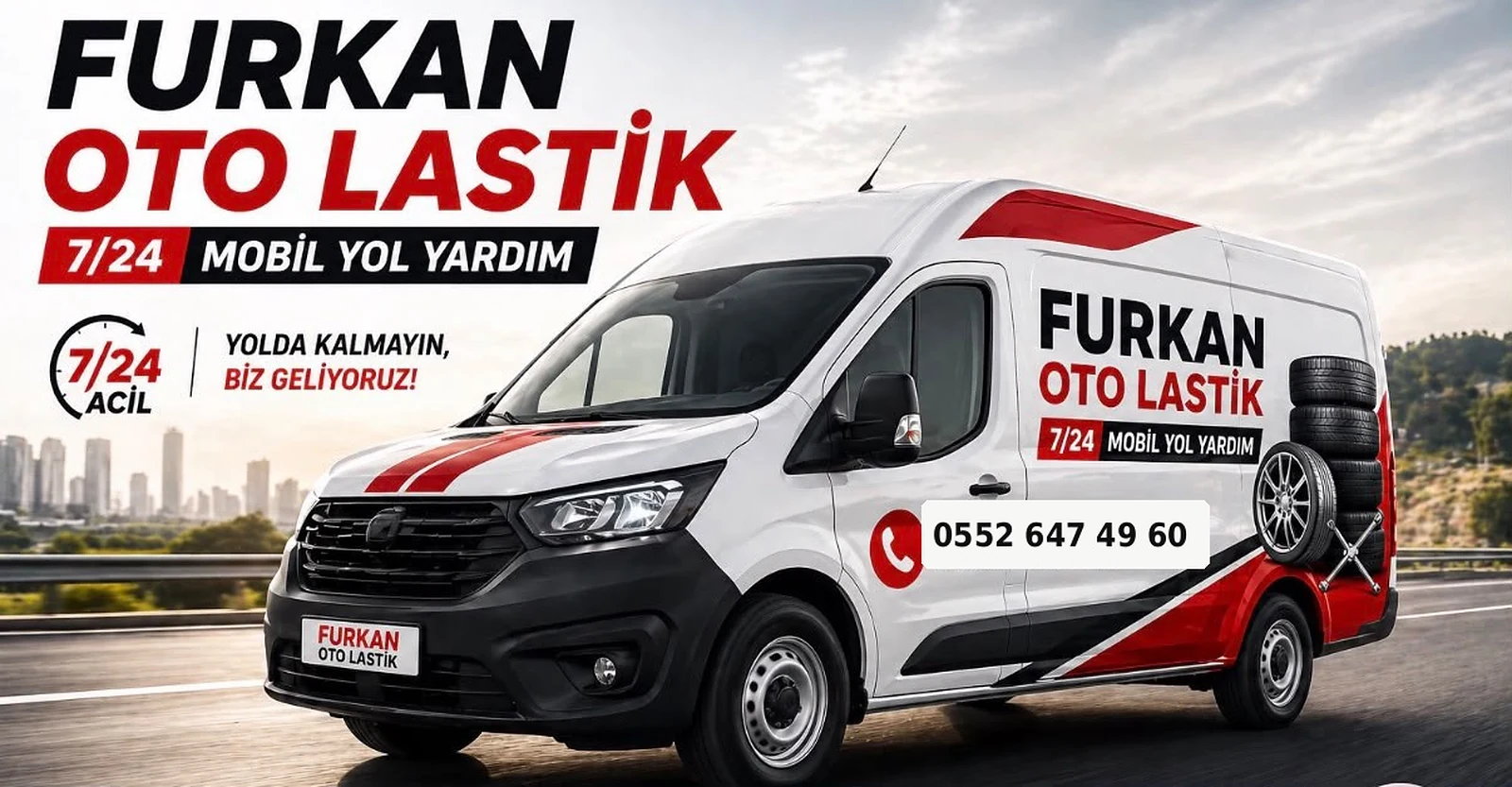 Furkan Oto Lastik 7/24 mobil yol yardım aracı